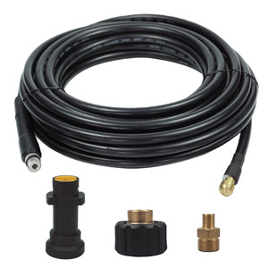 Kit de manguera de desagüe para limpiador de alta presión, 24 pulgadas, de goma con accesorios de latón para modelos Krcher K2 K7 - Product Image 1