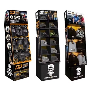 Premium Quality Heavy-Duty Custom Baseball Hat <strong>Display</strong> Stand Foldable <strong>Floor</strong> Stand High Quality Cardboard <strong>Rack</strong> for Retail <strong>Paper</strong> - Product Image 1