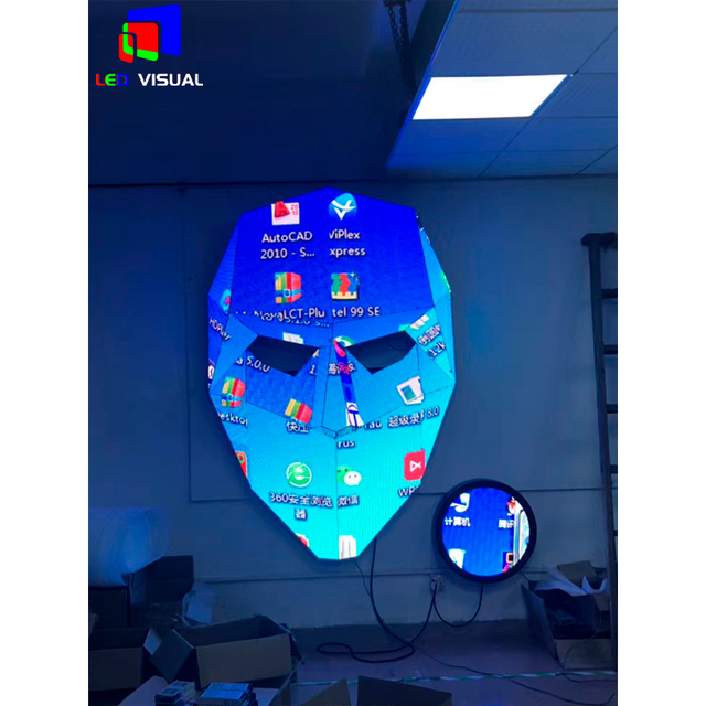 Full Color LED Display Screen P2 P2.5 P1.25 Soft Modules Curve Led Video Wall Customized Shaped Led Screen