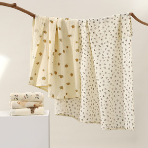 <span class=keywords><strong>Couverture</strong></span> en mousseline de coton biologique douce et respirante pour bébé nouveau-né - Product Image 3