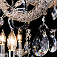 Lustre en cristal suspendu sur mesure Langchu pour hôtel, villa, mariage, luminaires décoratifs de luxe, AC 85-265V