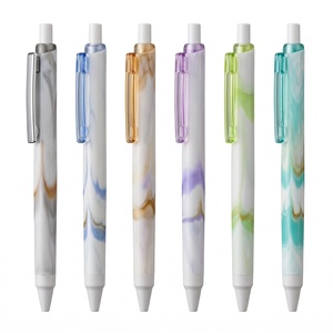 Stylo <span class=keywords><strong>gel</strong></span> effet marbre style 2026, couleurs dégradées ombrées, stylo à clic pour <span class=keywords><strong>scrapbooking</strong></span>, journalisation, fournitures scolaires et de bureau - Product Image 6