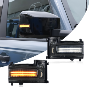 Lampe de rétroviseur LED 24V avec animation de démarrage et clignotant séquentiel pour Ford Bronco Raptor 2020-2024 – Amélioration DRL latérale pour voiture - Product Image 1