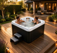 Bain à remous extérieur en acrylique avec système de chauffage, pour 3 personnes, idéal pour jardin, piscine, hôtel