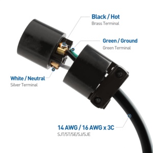 Prise de remplacement Linsheng OEM 15A 125V robuste à 3 broches NEMA 5-15R à lame droite - Product Image 5