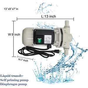 Bomba de diafragma de 10.6 GPM, 115 VCA, 23 PSI, con salida de 1 pulgada, autocebante, eléctrica, para riego. - Product Image 2