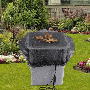 Couverture en filet pour bac à eau de pluie, noire, 92 cm, protection anti-UV, pour système de récupération d'eau de pluie, filet de jardin - Product Image 2