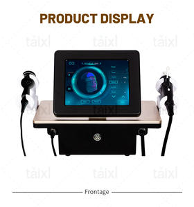 Machine de beauté à radiofréquence fractionnée dorée 8 langues, <span class=keywords><strong>prix</strong></span> de gros, avec 2 poignées, portable, pour raffermissement cutané du visage et du corps - Product Image 2