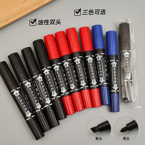 Rotulador a base de aceite de 2 mm y 5 mm, de doble punta, tinta permanente resistente al agua para papel, logística y envíos. - Product Image 5