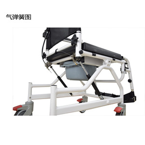 Lightweight Reclining Aluminum Alloy Toilet Chair With <b>Adjustable</b> Backrest And <b>Footrest</b> For Elderly Bathroom Use - Product Image 3