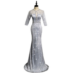 Mulheres frisada sereia Evening Dresses Elegante Evening Gown Sequin Party <span class=keywords><strong>Prom</strong></span> Dresses - Product Image 1