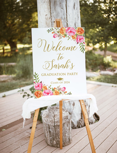 2024 fournitures de fête senior College Photo Graduation acrylique Welcome Sign stand photo - Product Image 6