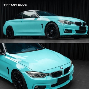 Vinilo Autoadhesivo Ultra Brillante Color Azul Miami para Envolver Automóviles, Rollo de Película Azul Oscuro - Product Image 2