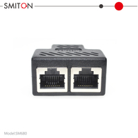 RJ45 3 puertos hembra conector Ethernet 8p8c adaptador de acoplador para cable CAT5 Cat6 cat7