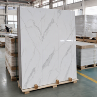 Service OEM Panneau mural SPC effet marbre, 3,6 mm, 1220x2800 mm, antidérapant, anti-moisissure, pour bureaux commerciaux, hôpitaux