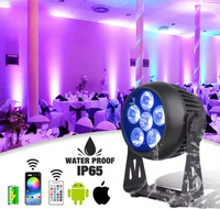 Projecteur LED étanche 6x20w RGBWAUV 6en1 IP65, projecteur LED de scène à batterie, projecteur LED étanche à batterie pour extérieur