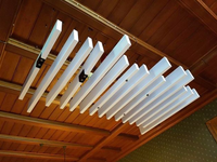 Panneaux acoustiques modernes en fibre de polyester 100% ignifuges de classe B1 NRC 0.9, insonorisation pour plafond suspendu