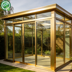 Terraza de cristal para patio, jardín o patio trasero, tipo invernadero, para las cuatro estaciones, con pared de cristal. - Product Image 5