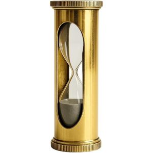 Reloj de arena de latón con temporizador de 1 minuto para tareas de concentración, uso en escritorio, diseño tradicional, acabado dorado - Product Image 2