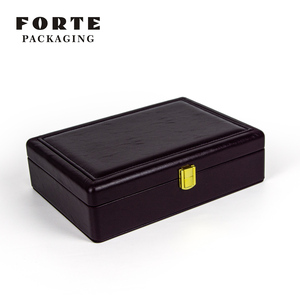 <span class=keywords><strong>Coffret</strong></span> cadeau d'emballage de <span class=keywords><strong>bijoux</strong></span> FORTE personnalisé de haute qualité en cuir PU avec grand anneau marron - Product Image 3
