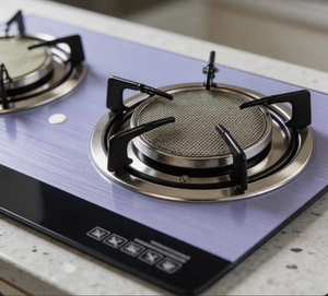 Piano Cottura a <span class=keywords><strong>Gas</strong></span> con Doppio Bruciatore e Vetro Temperato Integrato, Fornello a Infrarossi per Cucina Domestica - Product Image 4