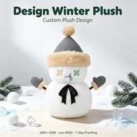 Poupée en peluche bonhomme de neige en peluche personnalisée en usine mignon peluche à câliner peluches personnalisées comme cadeau de Noël