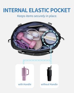 Sac de transport pour tapis de yoga, sac de sport, sac de voyage, grand format, imperméable, avec poche humide, logo personnalisé - Product Image 3