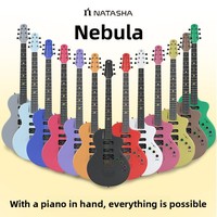 Natasha Nebula Smart Electric Guitar Built-in Sound Effect Carbon Fiber Beginner Model 22 Frets 6-String Single Double Active