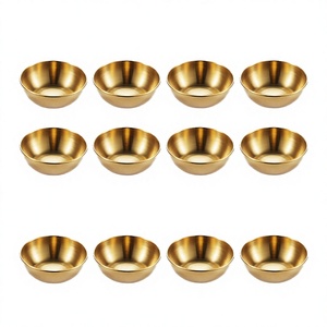 Plat à Sauce en Acier Inoxydable Écologique Sans BPA Réutilisable à Graver, Assiette à Assaisonnement Métallique pour Maison, Restaurant, Camping - Product Image 2