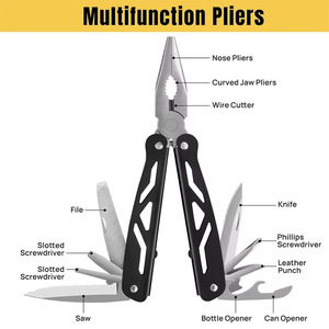 Boîte à outils de survie multifonctionnelle Yiwu 15 en 1 en acier inoxydable, kit d'urgence pour le camping, équipement de plein air, grande taille - Product Image 3