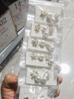 Anting-anting Drop bunga mutiara Aloi serbaguna sederhana untuk wanita cahaya mewah ceruk peri modis segar elegan