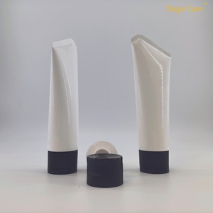 Tube vide rond blanc de 100 ml avec valve de contrôle et bouchon à clapet pour crème pour les mains, nettoyant visage, emballage cosmétique personnalisé - Product Image 6