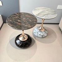 Table console moderne et durable en dalle de quartz pour salon, table basse avec étagère de balcon