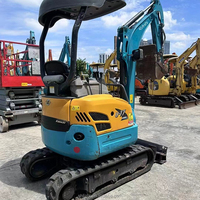 Miniexcavadora Kubota U17 U20 U30 U35 U50 de Segunda Mano, Cabina Abierta, Máquina Excavadora Original de Japón