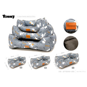 Coussin pour animaux Yommy, pour chiens et chats, doux, avec motif chien, tailles S, M, L - Product Image 1