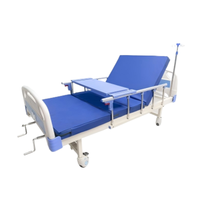 Lit d'hôpital manuel pour usage en salle de soins ou à domicile, avec garantie d'un an