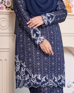 SIPO Eid elegante señora Malasia ropa modesta moda Baju Kurung ropa islámica Jenama de talla grande 2 uds conjunto Baju traje Kebaya - Product Image 3