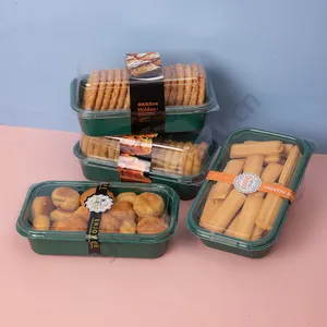 Groothandel Bakkerij Transparante Taartdozen Met Deksel Pet Plastic Gebak Doos Dessert Verpakking Cake Container