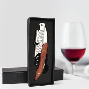 Nuovi Arrivi: Apribottiglie Portatile con Manico <span class=keywords><strong>in</strong></span> <span class=keywords><strong>Legno</strong></span> e Logo, Chiave Multifunzione <span class=keywords><strong>in</strong></span> Acciaio Inox per Vino, Ideale come Regalo di Nozze - Product Image 3