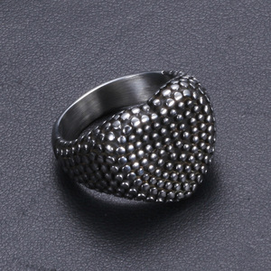 Heart Shaped Dot <b>Ring</b> 17MM <b>Titanium</b> Steel Unisex Fashion Jewelry Gift Micro Pave Design - Product Image 1