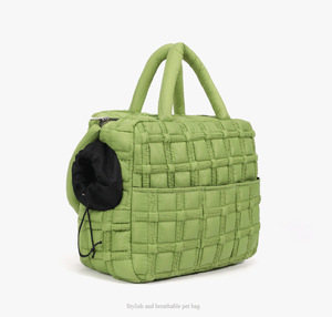 Fashion Luxury <b>Puff</b> Fabric Pet Tote Carrier, Breathable Portable Shoulder Sling <b>Bag</b> for Cat Puppy Outdoor Daily Travel - Product Image 3