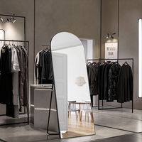 Miroir sur pied pleine longueur pour la maison, chambre de filles, miroir de maquillage haut de gamme, cadre baroque, biseauté, multi-usages, grand miroir sur pied