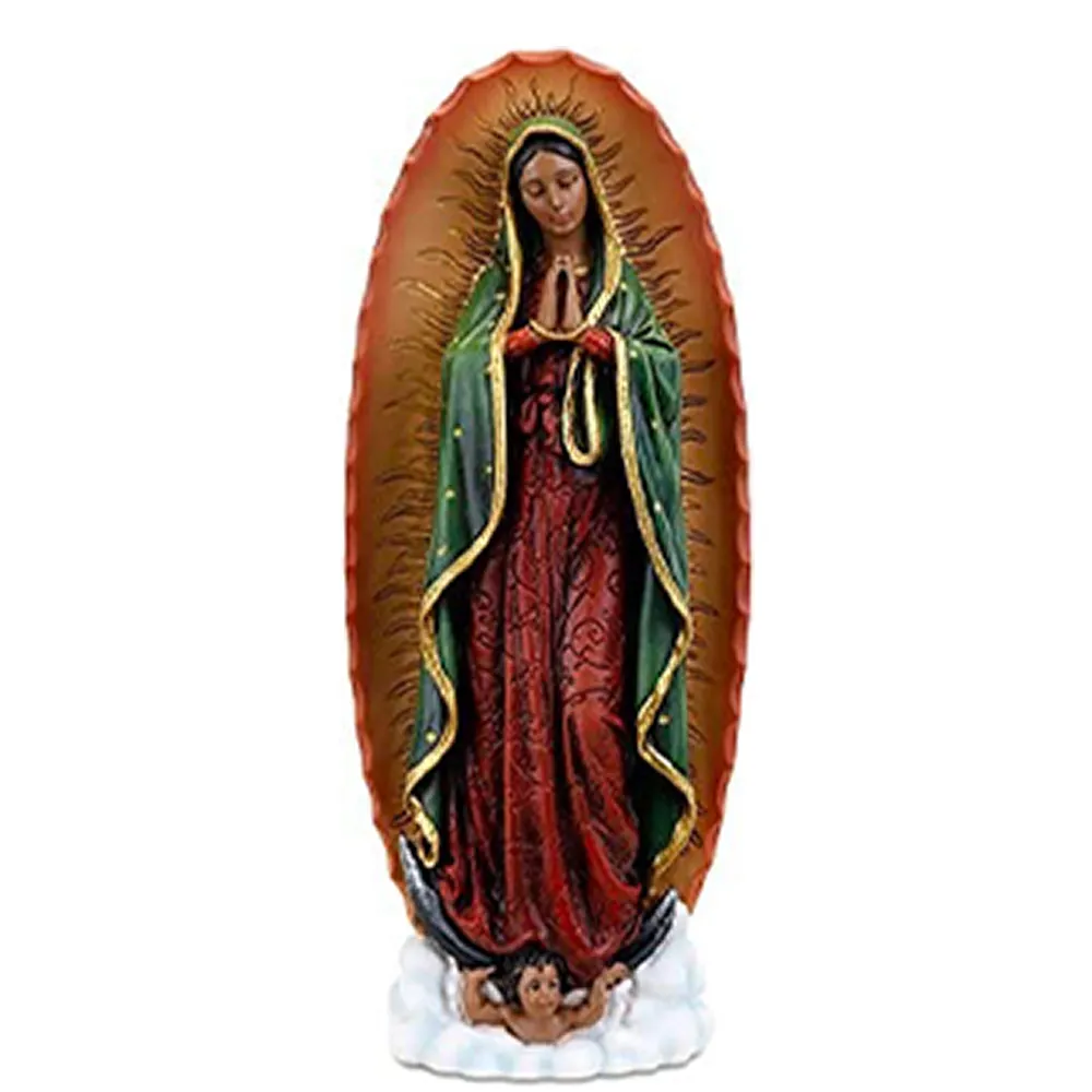 מותאם אישית הנוצרי מבוסס מוצרים מקסיקו פסלי שונה גודל גברת שלנו של גואדלופה פסל עבור sa למכירה מדונה