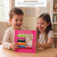 Comptoirs mathématiques multicolores Foska pour enfants de 3 à 5 ans, avec cadre en plastique robuste et peintures à base d'eau, support stable