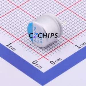 APSE2R5EC3681MH06S ตัวเก็บประจุแบบโซลิด (Solid Capacitor) ชนิด Through Hole (THT), ขนาด D6.3xL8 มม. 680uF 20% 2.5V - Product Image 1