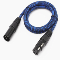 Câble micro multifonctionnel 3 broches XLR mâle-femelle, câble tressé pour contrôle des éclairages de scène DMX512