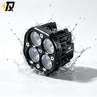 Einzelne weiße LED-Frontleuchte mit hoher Helligkeit, Stroboskop-Amber-Nebellinse, 4-Linsen-Aluminium-Zusatzleuchte, IP67-Schutz, 100W für Motorräder