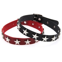 Personnalité Gothique Punk Style PU Collier En Cuir Harajuku Étoile Rivet Ras Du Cou Couple Tendance Collier Clavicule Chaîne
