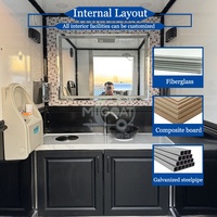 Remorque de toilettes mobiles de luxe 4 postes, modèle Black Box, avec climatisation et comptoir en marbre pour mariages, festivals et événements extérieurs