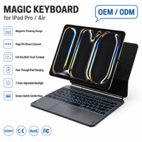 Clavier Magique à Commutateurs Scissor pour iPad Air 10.9 11 Pouces M2 M3 Connecteur Direct Pogo Pin Alimenté Sans Recharge Nécessaire MK032